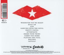 Titel: "Whenever You're Ready", "Hold On", "Lips", "Dancing with the Devil", "Pretty Pistol", "Aftertaste". Logo: rotes Auge mit Stern.