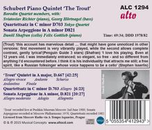 Franz Schubert (1797-1828): Klavierquintett D.667 "Forellenquintett", CD