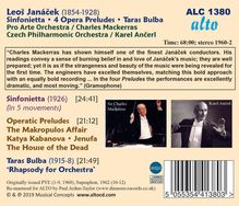 Leos Janacek (1854-1928): Sinfonietta, CD