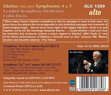 Jean Sibelius (1865-1957): Symphonien Nr.4 &amp; 7, CD
