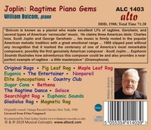 Scott Joplin (1868-1917): Ragtime Piano Gems, CD