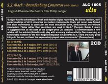 "J.S. Bach: Brandenburg Concertos BWV 1046-51. English Chamber Orchestra / Sir Philip Ledger."  
Rechte Seite: Porträt eines Mannes.