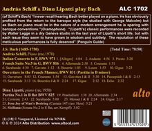 Andras Schiff &amp; Dinu Lipatti play Bach, CD