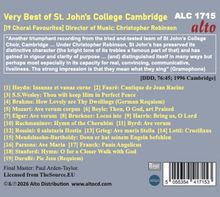 "Very Best of St. John's College Cambridge" [19 Choral Favourites]. Auflistung von 19 Musikstücken, Dirigent: Christopher Robinson.