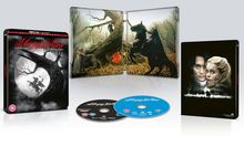 "Sleepy Hollow", 15. Blu-ray-Set mit gruseligem Reiter und Wald. Zwei Hauptfiguren auf separatem Cover.