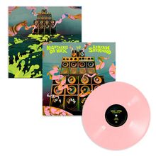 Eine Collage von Lautsprechern und rosa Schallplatte. Texte: „Nightmares on Wax vs Adrian Sherwood“, „In a Space Outta Sound“.