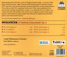 Josef Myslivecek (1737-1781): Sinfonie Concertanti op.2 Nr.1-6, CD
