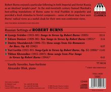 Vassily Savenko - Russian Settings of Robert Burns, CD