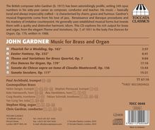 John Gardner (1917-2011): Musik für Blechbläser &amp; Orgel, CD