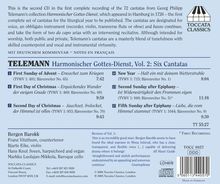 Georg Philipp Telemann (1681-1767): Harmonischer Gottesdienst Vol.2 (Kantaten für mittlere Stimme, Violine, Bc / Hamburg 1725/26), CD