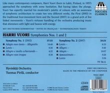 Harri Vuori (geb. 1957): Symphonien Nr.1 &amp; 2, CD