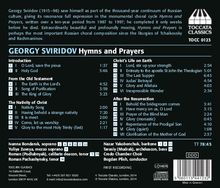 Georgi Sviridov (1915-1998): Chorwerke "Hymns and Prayers", CD