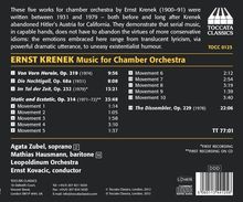 Ernst Krenek (1900-1991): Werke für Kammerorchester, CD