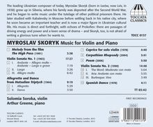 Myroslaw Skoryk (1938-2020): Werke für Violine &amp; Klavier, CD