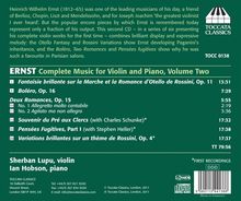 Heinrich Wilhelm Ernst (1814-1865): Sämtliche Werke für Violine &amp; Klavier Vol.2, CD