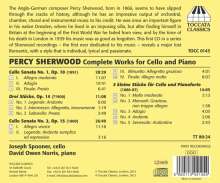 Percy Sherwood (1866-1939): Sämtliche Werke für Cello &amp; Klavier, CD