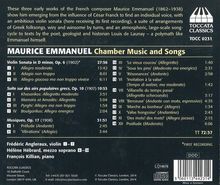 Maurice Emmanuel (1862-1938): Kammermusik &amp; Lieder, CD