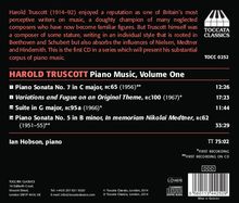 Harold Truscott (1914-1992): Klavierwerke Vol.1, CD