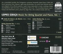 Fernando Lopes-Graca (1906-1994): Werke für Streichquartett &amp; Klavier Vol.1, CD