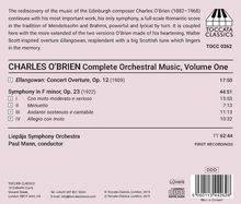 Charles O'Brien (1882-1968): Sämtliche Orchesterwerke Vol.1, CD