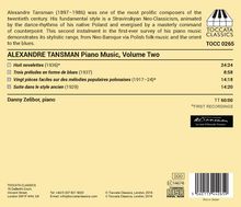 Alexandre Tansman (1897-1986): Klavierwerke Vol.2, CD