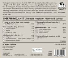 Joseph Ryelandt (1870-1965): Kammermusik für Klavier &amp; Streicher Vol.1 - The War Years 1914-18, CD