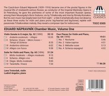 Eduard Napravnik (1839-1916): Kammermusik Vol.1, CD