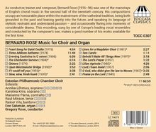 Bernard Rose (1916-1996): Werke für Chor und Orgel, CD