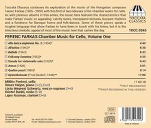 Ferenc Farkas (1905-2000): Kammermusik mit Cello Vol.1, CD