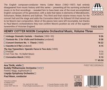 Henry Cotter Nixon (1842-1907): Orchesterwerke Vol.3, CD