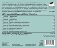 Juan Bautista Cabanilles (1644-1712): Musik für Tasteninstrumente Vol.1, CD