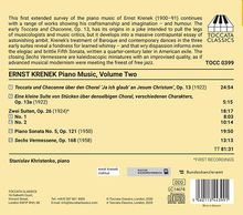Ernst Krenek (1900-1991): Klavierwerke Vol.2, CD