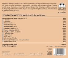 Evgeny Stankovich (geb. 1942): Werke für Violine &amp; Klavier, CD