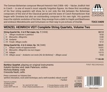 Wenzel Heinrich Veit (1806-1864): Sämtliche Streichquartette Vol.2, CD