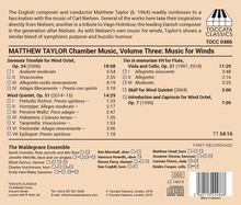 Matthew Taylor (geb. 1964): Bläserquintett op.51, CD