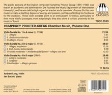 Humphrey Procter-Gregg (1895-1980): Kammermusik Vol.1, CD