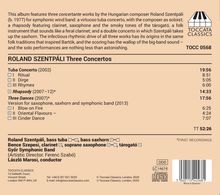 Roland Szentpali (geb. 1977): Tubakonzert, CD