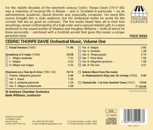 CEDRIC THORPE DAVIE Orchestral Music, Volume One. Werke und Längen: Festal Overture (11:46), Symphony in C major (18:28).
