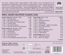 Emile Jaques-Dalcroze (1865-1950): Sämtliche Lieder, CD