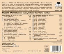 Nicolas Bacri (geb. 1961): Kammermusik Vol.1 - Werke mit Flöte, CD