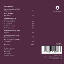 [Moment]um. Herman Beeftink: Frequency, 6:16. Sung-Hyun Yun: Recurrence, 7:34. Illustration von Orchid Classics.