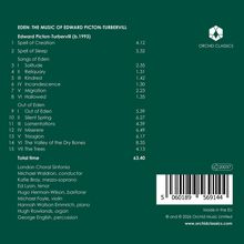 Trackliste: Titel und Dauer von "Eden: The Music of Edward Picton-Turbervill". Logo von Orchid Classics rechts.