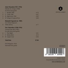 Ein Album enthält Werke von Piazzolla, Ogonek und Takemitsu. Titel wie "Bordel 1900" und "Altair" sind aufgeführt. Logo: Orchid Classics.