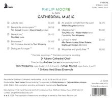 "PHILIP MOORE CATHEDRAL MUSIC. Werke wie 'Jubilate Deo', 'Benedicite omnia opera'. St Albans Cathedral Choir."