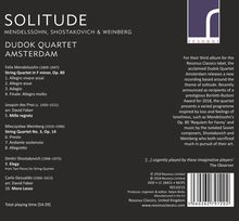 Dudok Kwartet - Solitude, CD