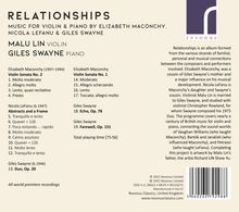 Malu Lin &amp; Giles Swayne - Relationships, CD