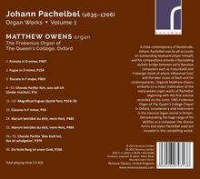 Johann Pachelbel (1653-1706): Sämtliche Orgelwerke Vol.1, CD