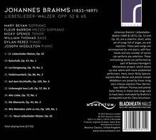 Johannes Brahms (1833-1897): Liebeslieder-Walzer op.52 &amp; 65, CD