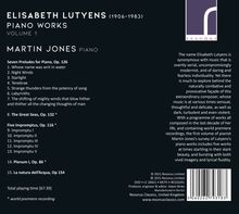 Elisabeth Lutyens (1906-1983): Klavierwerke Vol.1, CD