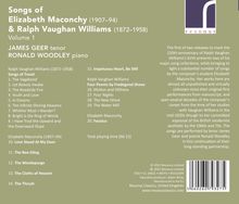 James Geer - Songs of Elizabeth Maconchy &amp; Ralph Vaughan Williams Vol.1, CD
